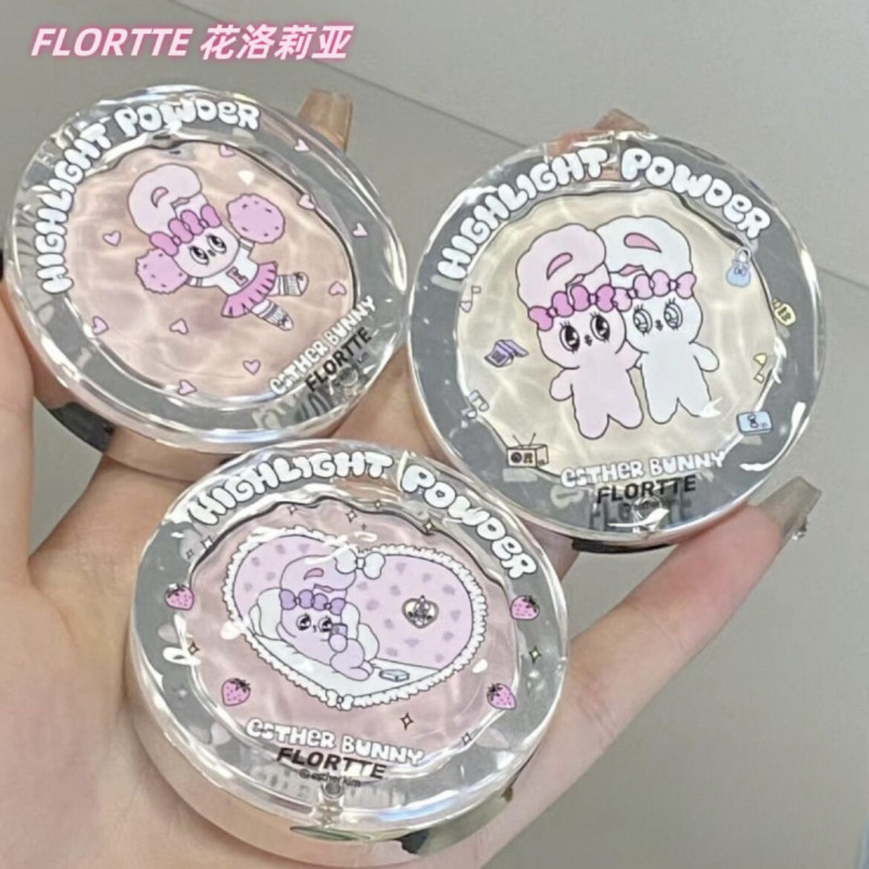 FLORTTE ไฮไลท์ แป้งไฮไลท์สีเดียว เนื้อแมทสามมิติเพิ่มความกระจ่างใส คอนทัวร์หน้ากระจ่างใส