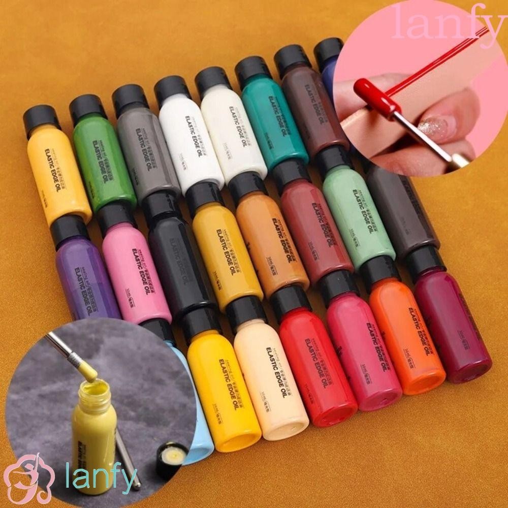 Lanfy น้ํายาเคลือบเงาขอบหนัง ขนาด 30 มล. หลากสี สําหรับย้อมสีรองเท้าบูท รองเท้าหนัง งานฝีมือ DIY