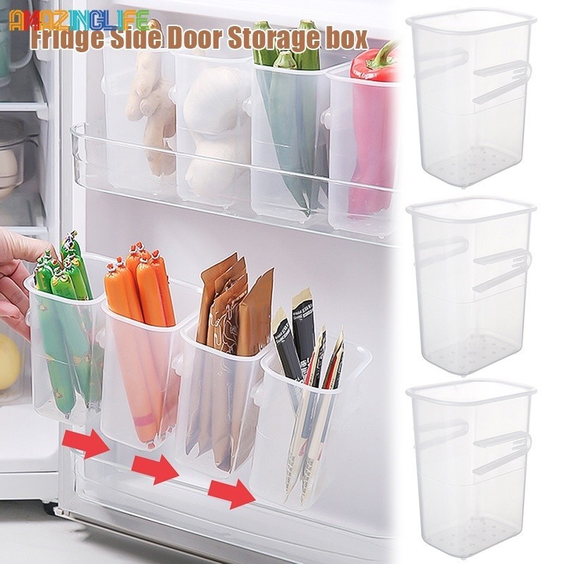[การเลือกยอดนิยม] กล่องเก็บอาหาร แบบใส / ชั้นเก็บของในช่องแช่แข็ง / กล่องเก็บของในตู้เย็น / กล่องเก็บของด้านข้างประตูตู้เย็น พร้อมหัวเข็มขัด