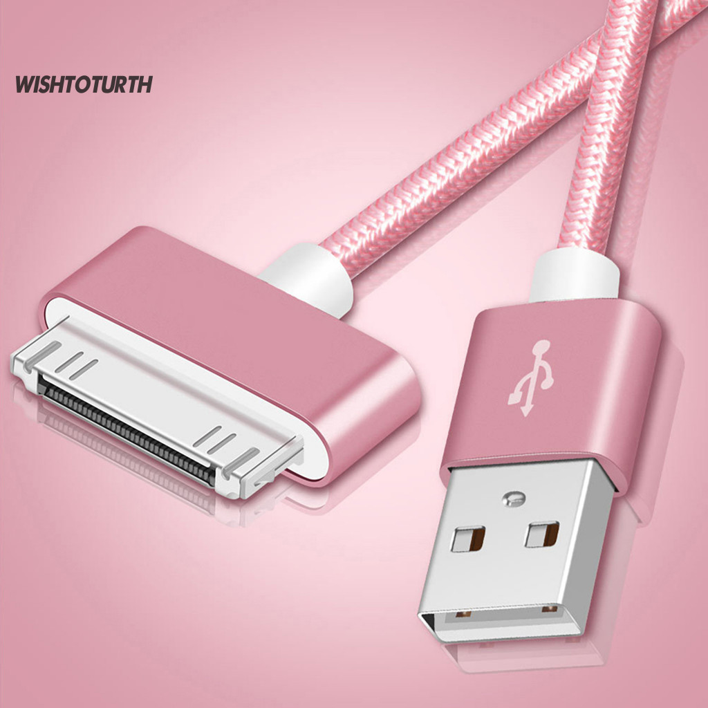 ☼Wt OLAF สายชาร์จ สายซิงค์ข้อมูล USB 100 ซม. สําหรับ iPhone 4 4S iPad 1 2 3