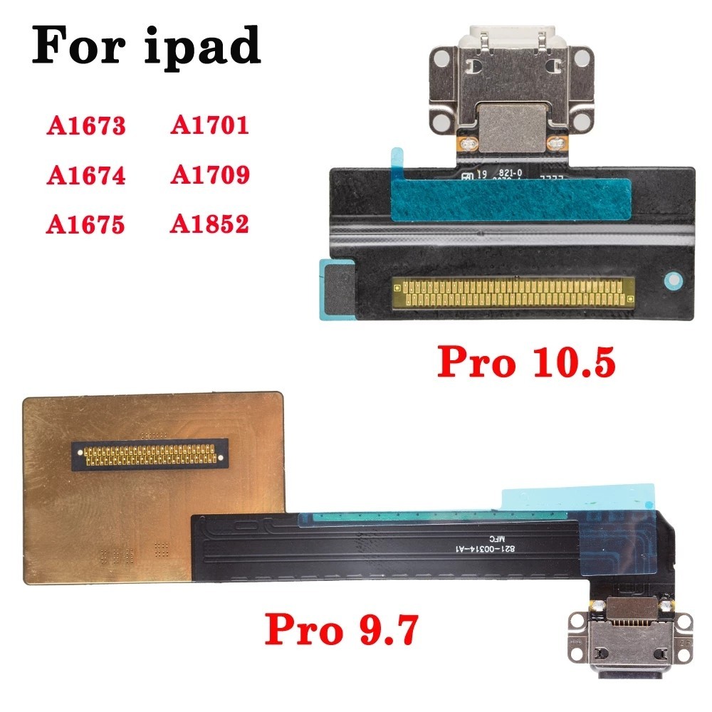 พอร์ตชาร์จ สายเคเบิลอ่อน + แท่นชาร์จ USB อะไหล่ซ่อมแซม สําหรับ iPad Pro 9.7 นิ้ว / 10.5 นิ้ว / 12.9 นิ้ว i pad 7