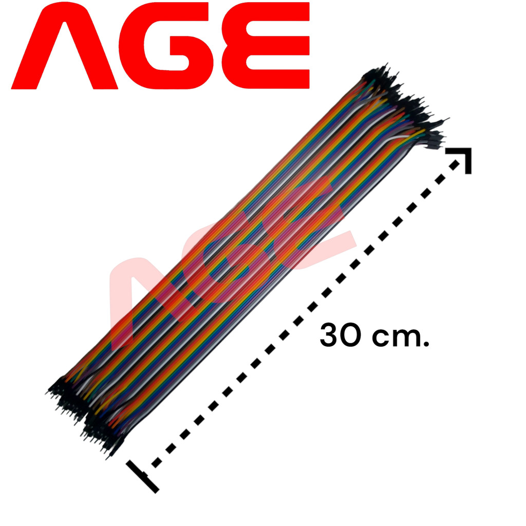 สายจัมเปอร์ สายแพ ผู้-ผู้ ยาว 30 CM ขนาด 40 เส้น Jumper wire