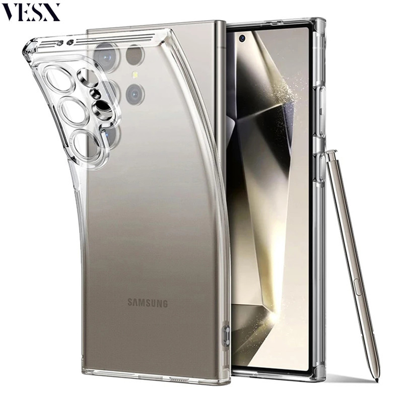 เคสโทรศัพท์มือถือซิลิโคน TPU ใส สําหรับ Samsung ss Galaxy S25 Edge S24 S23 S22 S21 S20 FE S10 Ultra S25+ S24+ S23+ S22+ S21+ S20+ S10+ 4G 5G 2025