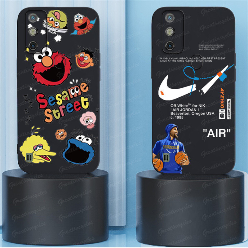 กรณีเข้ากันได้สําหรับ Wiko Voix U616AT เคสโทรศัพท์ Anti-fall TPU ป้องกันลายนิ้วมือแฟชั่นรูปแบบแบรนด์