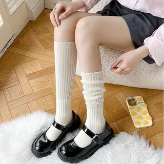 🎀พร้อมส่งในไทย🧦ถุงเท้าผู้หญิง jk ถุงเท้ายาวถึงเข่าลายแนวตั้ง สไตล์วิทยาลัย ถุงเท้าโลลิต้า