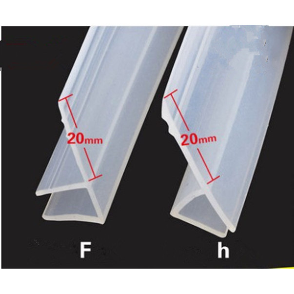 แถบยางซิลิโคน รูปตัว F/h กว้าง 2 เมตร สําหรับซีลกระจก หน้าต่าง ประตูห้องอาบน้ํา 6 8 10 12 มม.
