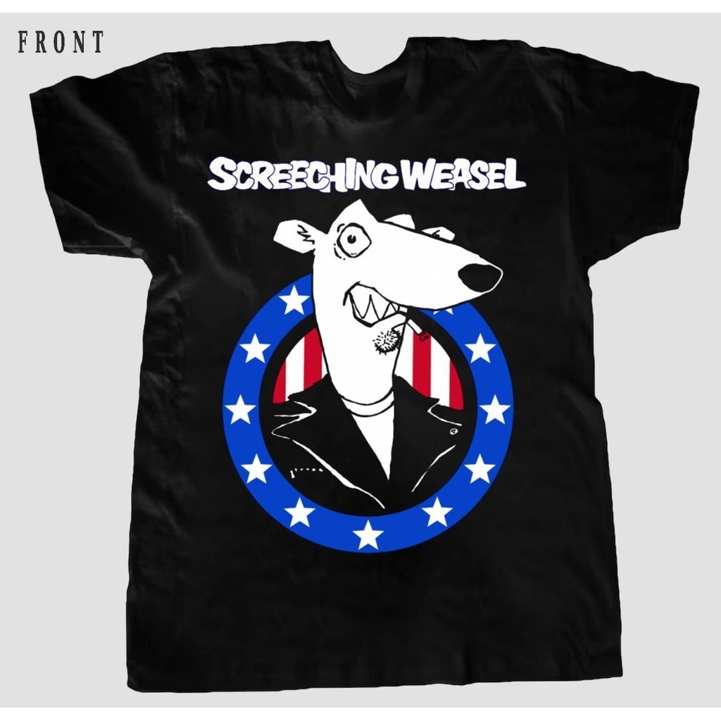 Screeching Weasel For Fan เสื้อยืดสีดํา