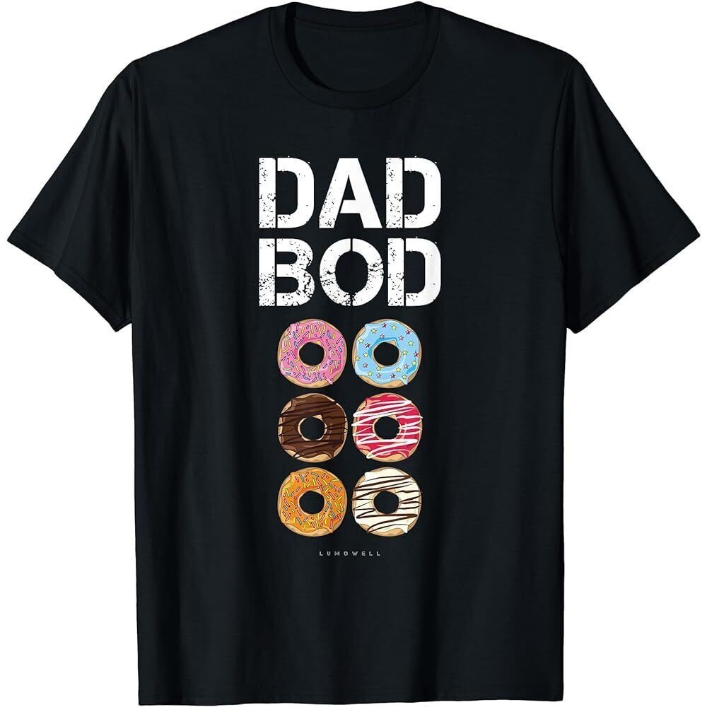 เสื้อยืดพ่อ Bod. ตลกโดนัท Six Pack Daddy Gym T เสื้อ