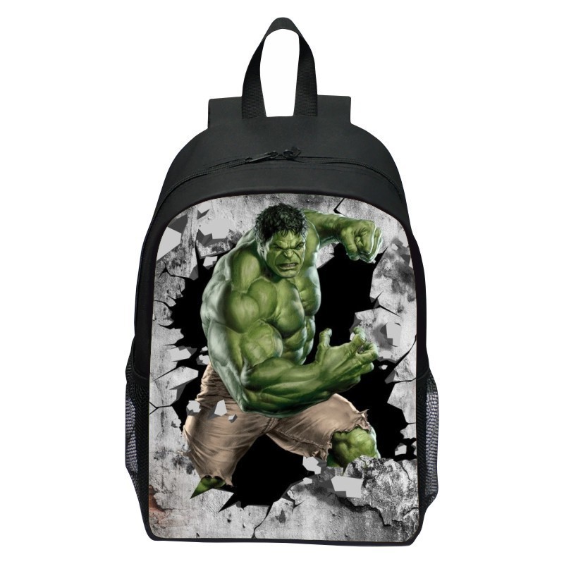 กระเป๋าเป้สะพายหลัง กระเป๋านักเรียน พิมพ์ลายการ์ตูน HULK น้ําหนักเบา สวมใส่สบาย สําหรับเด็ก - รูปที่ 4