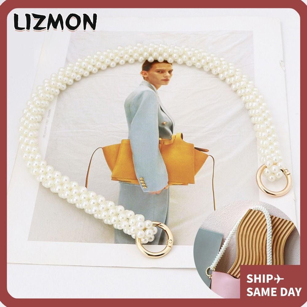 Lizmon สายโซ่คล้องกระเป๋า ประดับไข่มุก อุปกรณ์เสริม สําหรับกระเป๋าสะพายไหล่ กระเป๋าถือ