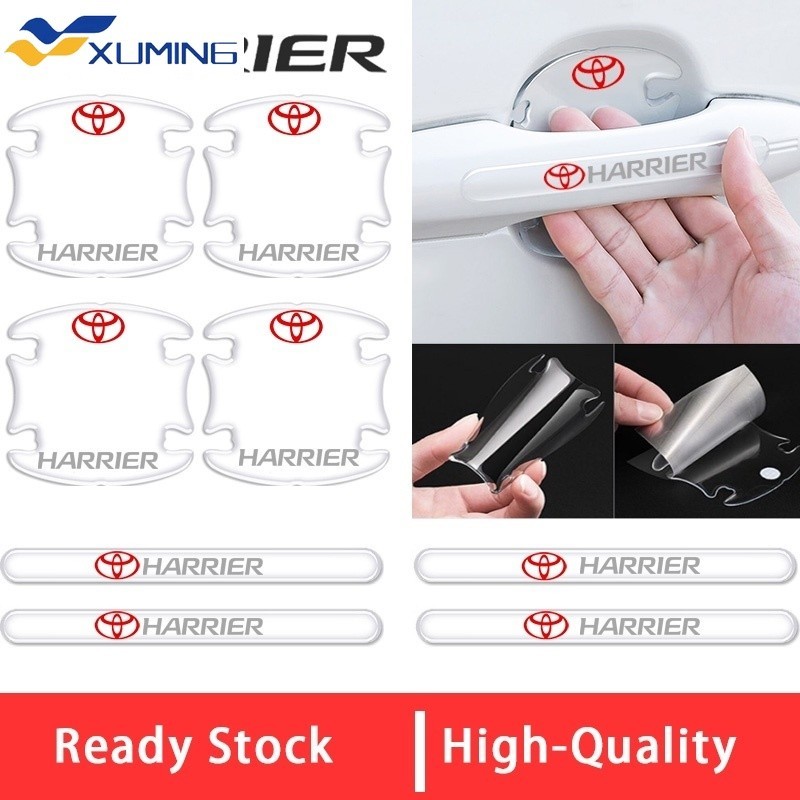 สติกเกอร์ใส ป้องกันรอยขีดข่วน สําหรับติดมือจับประตูรถยนต์ Toyota Harrier XU60 XU82