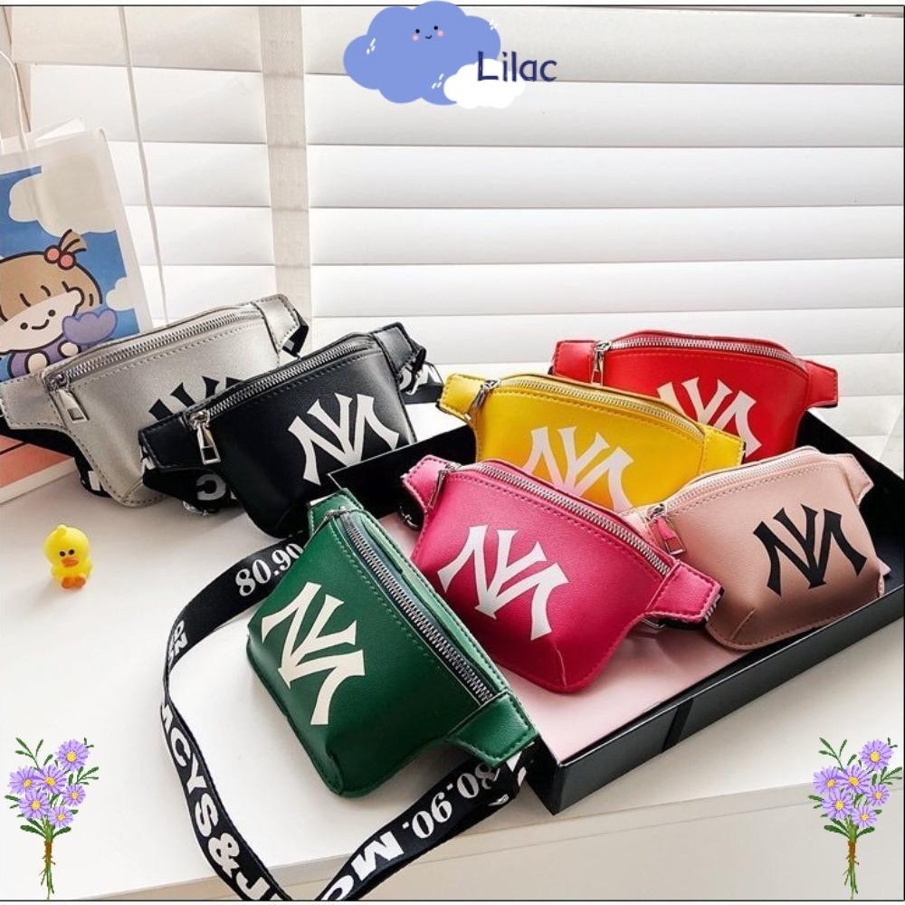 Lilacs กระเป๋าคาดอก กระเป๋าสะพายไหล่ หนัง PU แวววาว แฟชั่นฤดูใบไม้ผลิ ฤดูร้อน สไตล์เกาหลี สําหรับเด็ก