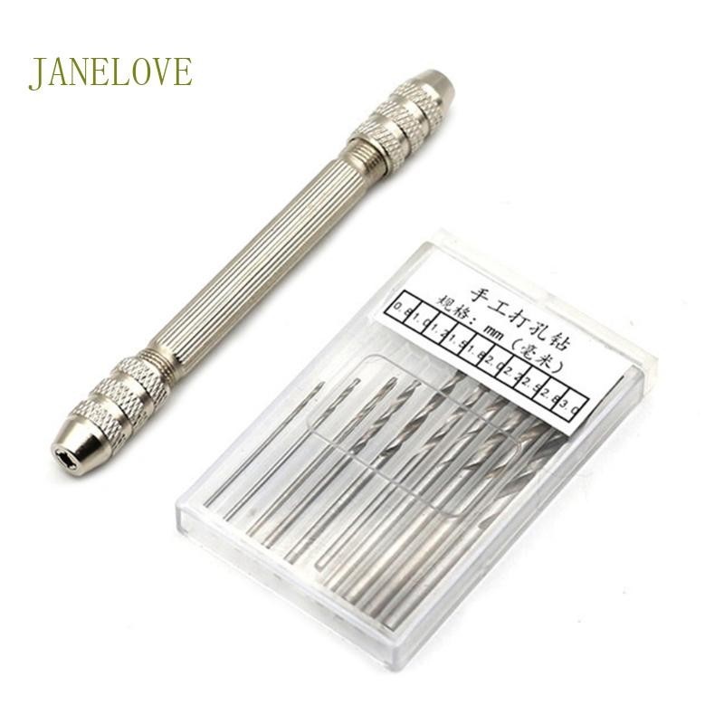 Jlove ชุดเครื่องมือสว่านมือ พร้อมดอกสว่านเกลียว สําหรับทําเครื่องประดับ DIY