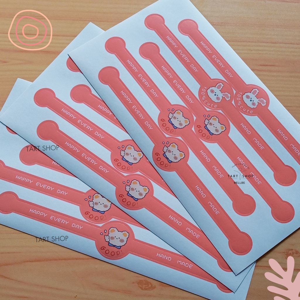 พร้อมส่ง สติ๊กเกอร์สายคาดกล่องแบบยาว 18 cm. ลายการ์ตูน สําหรับติดกล่องขนม  (1 แผ่นมี 5 ดวง/ แพ็คละ 50 ดวง และ 100 ดวง) - รูปที่ 4