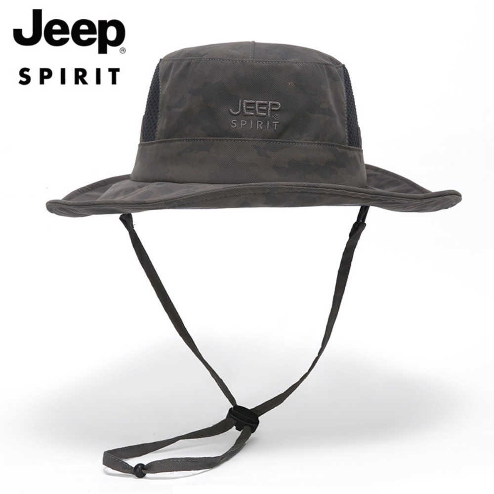 Jeep Spirit Bucket Hat หมวกบักเก็ต กันแดด ทรงปีกใหญ่ เหมาะกับฤดูร้อน สําหรับผู้ชาย ตกปลา เดินป่า กันแดด