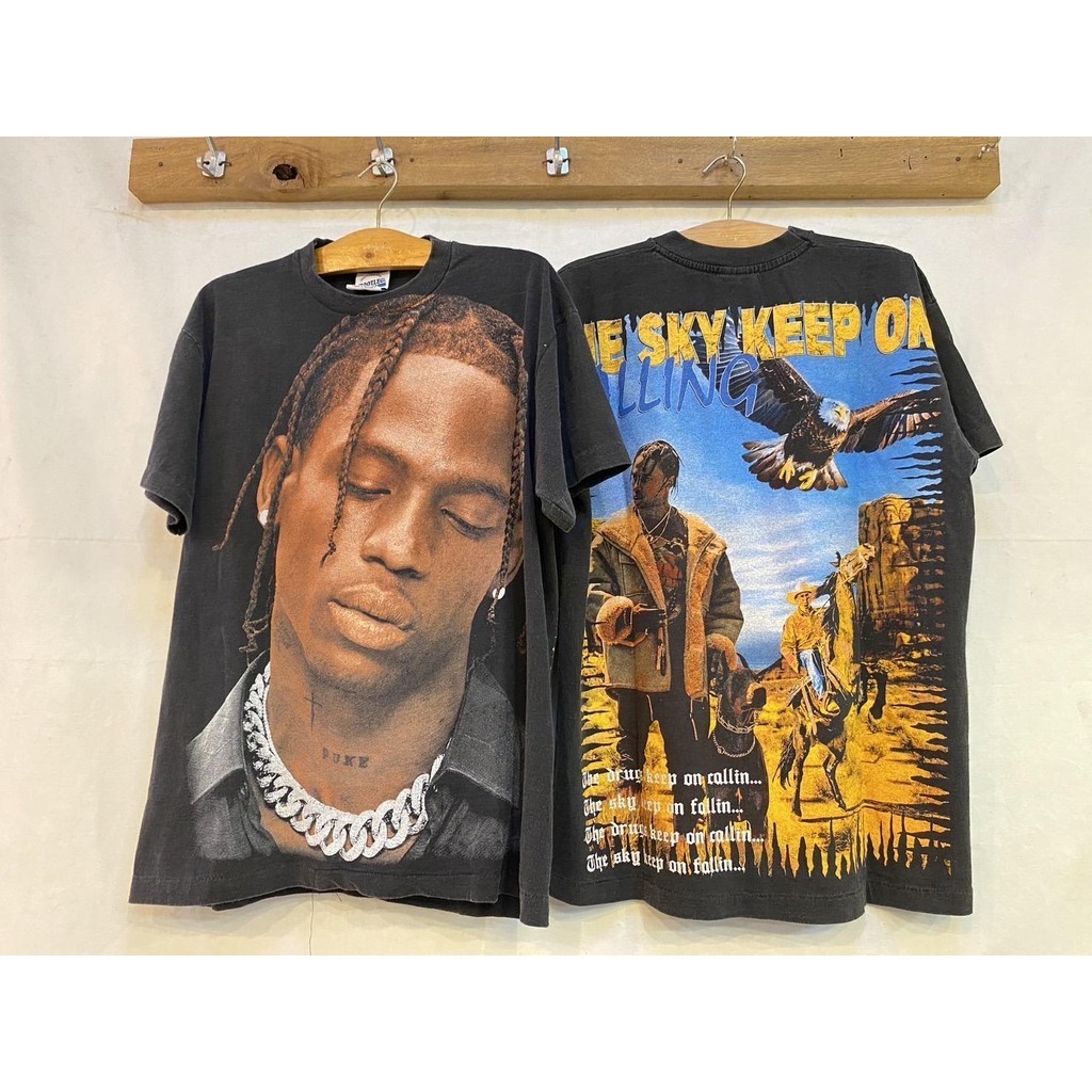 เสื้อลายทราวิสหลังอินทรีย์ใหม่(ป้ายBootleg)