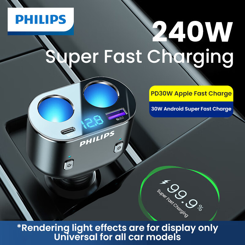 Philips ที่ชาร์จในรถยนต์ DLP4101B