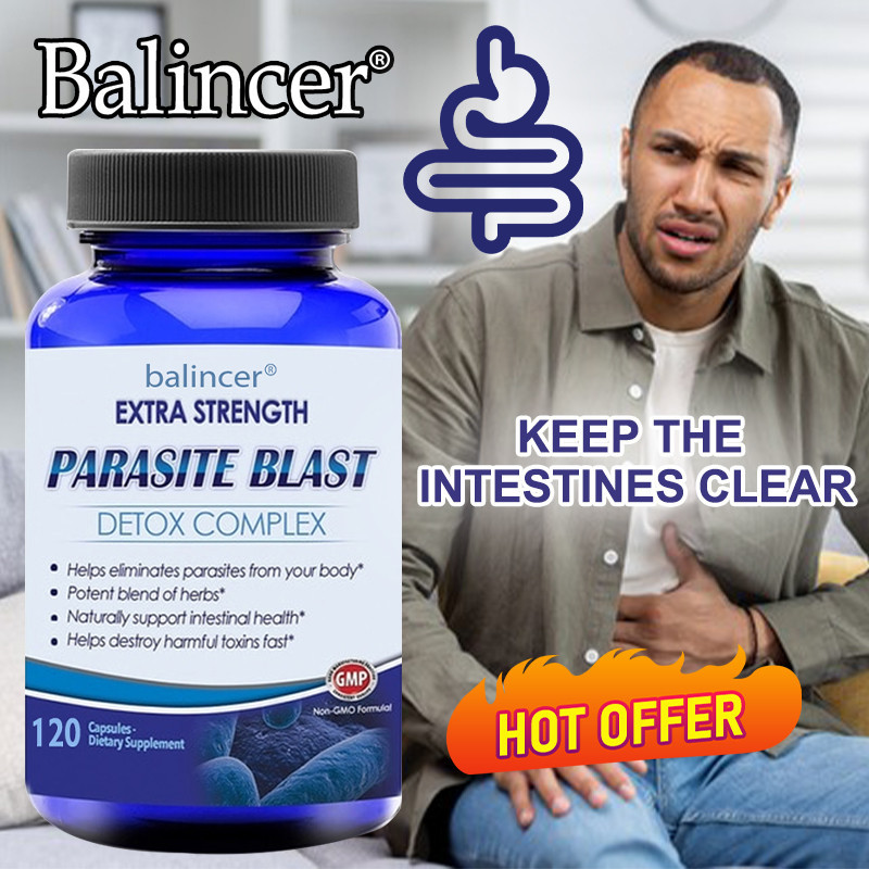 Balincer Parasite Detox Capsules - รองรับสุขภาพ Gut เครื่องช่วยย่อยอาหาร | แบล็ควอลนัท แครนเบอร์รี่ 