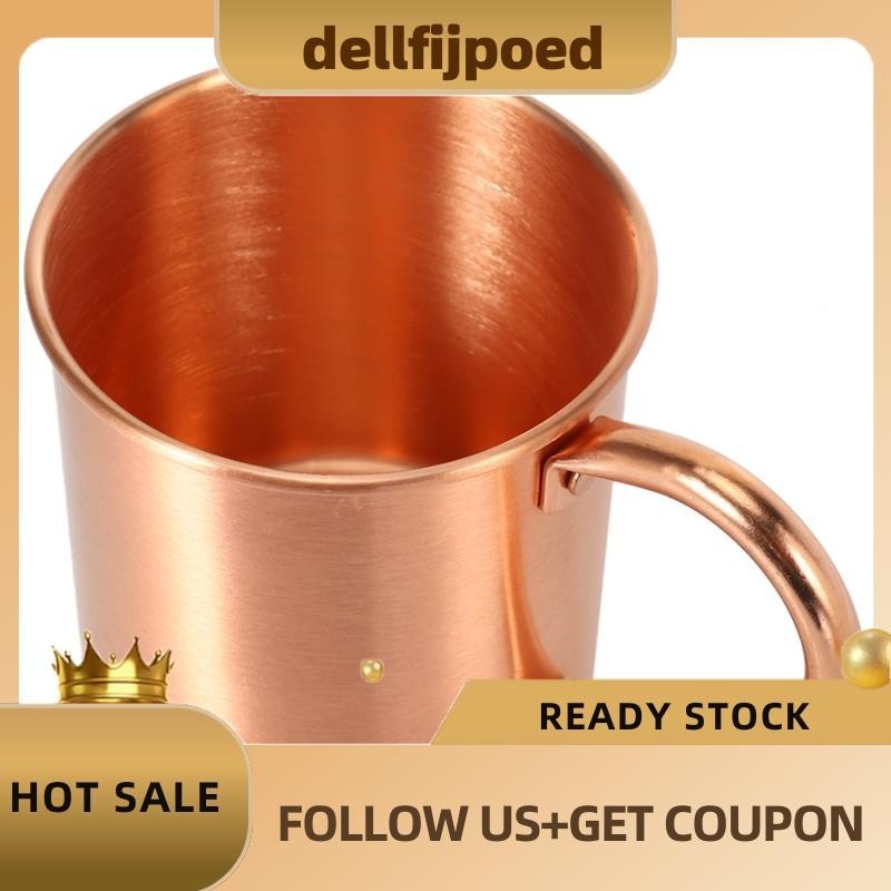 【dellfijpoed】แก้วมักทองแดงบริสุทธิ์ ไม่มีซับใน สําหรับค็อกเทล กาแฟ เบียร์ นม น้ํา บาร์