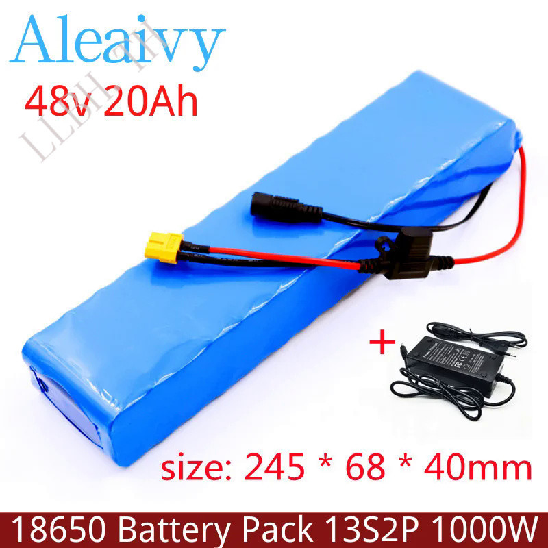 E-bike 48v Battery Pack 20Ah 18650 Lithium Ion Battery 13S2P 1000w Bike Motorcycle Conversion Kit El