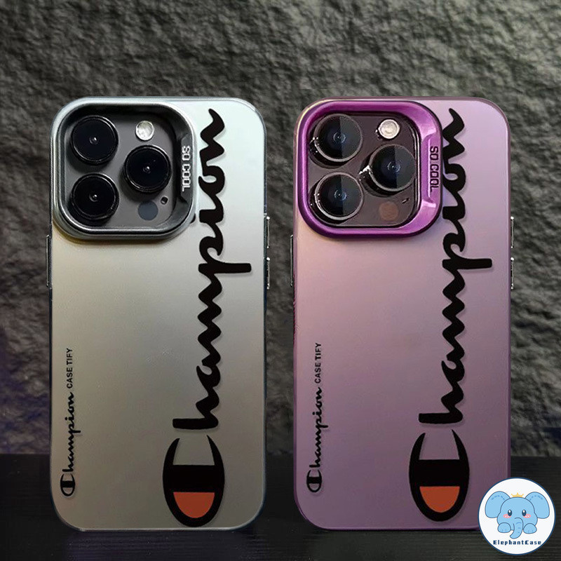 แบรนด์เทรนด์ตัวอักษรกราฟฟิตีเย็นโชคดีคู่รักหรูหราชุบโลหะปก IPhone 11 13 7Plus 15 X XR 14 12 Pro Max 7 8 Plus XS Max