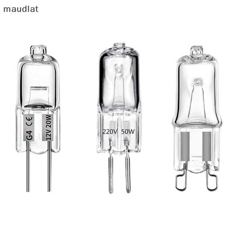 Maud หลอดไฟใส 12V 220V 2-Pin Type G4 G5.3 G9 20W 25W 35W 40W สําหรับตกแต่งบ้าน