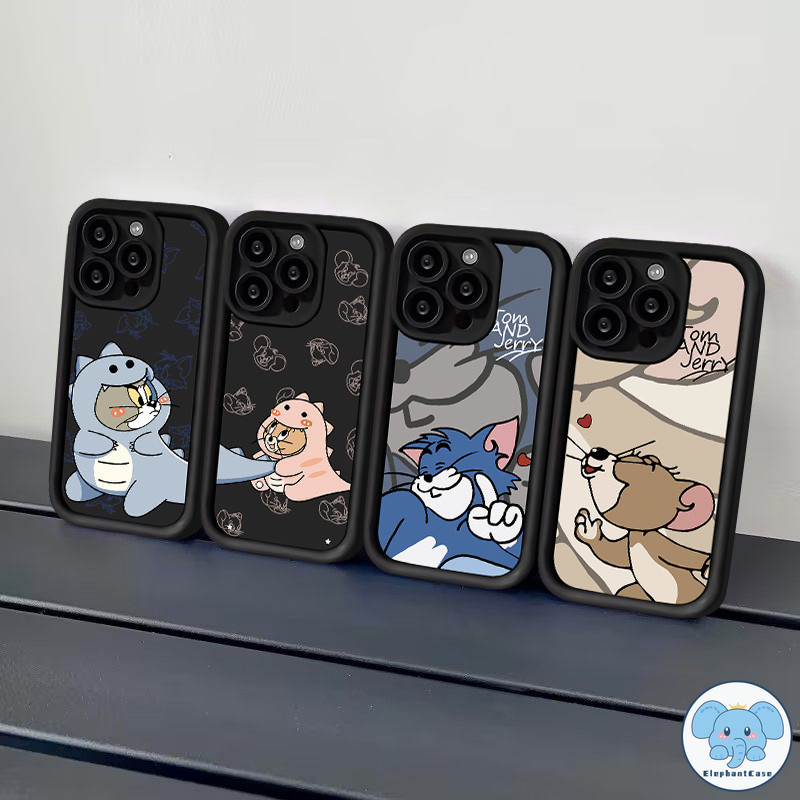 คู่รักการ์ตูนแมวและเมาส์ปกหลัง Realme C53 C21 C25 C51 5 8i 11 C55 C11 Note 50 C35 C67 6i 5i 7i C12 C20 C31 C25Y C15 C3