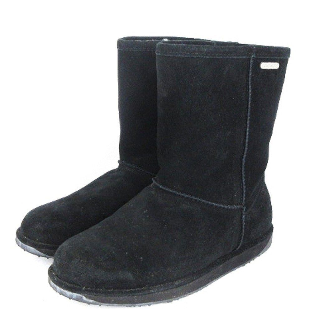 Emu short boots, shoes, waterproof, mouton, black, 24 cm Direct from Japan Secondhand