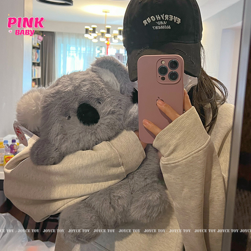 PINK BABY เพนกวินหมูโคอาล่านากสุดนุ่ม ตุ๊กตายัดนุ่นการ์ตูนตุ๊กตาสัตว์ตุ๊กตาของเล่นน่ารักกอดหมอนตกแต่งโซฟาเด็กสาวของขวัญ 33cm
