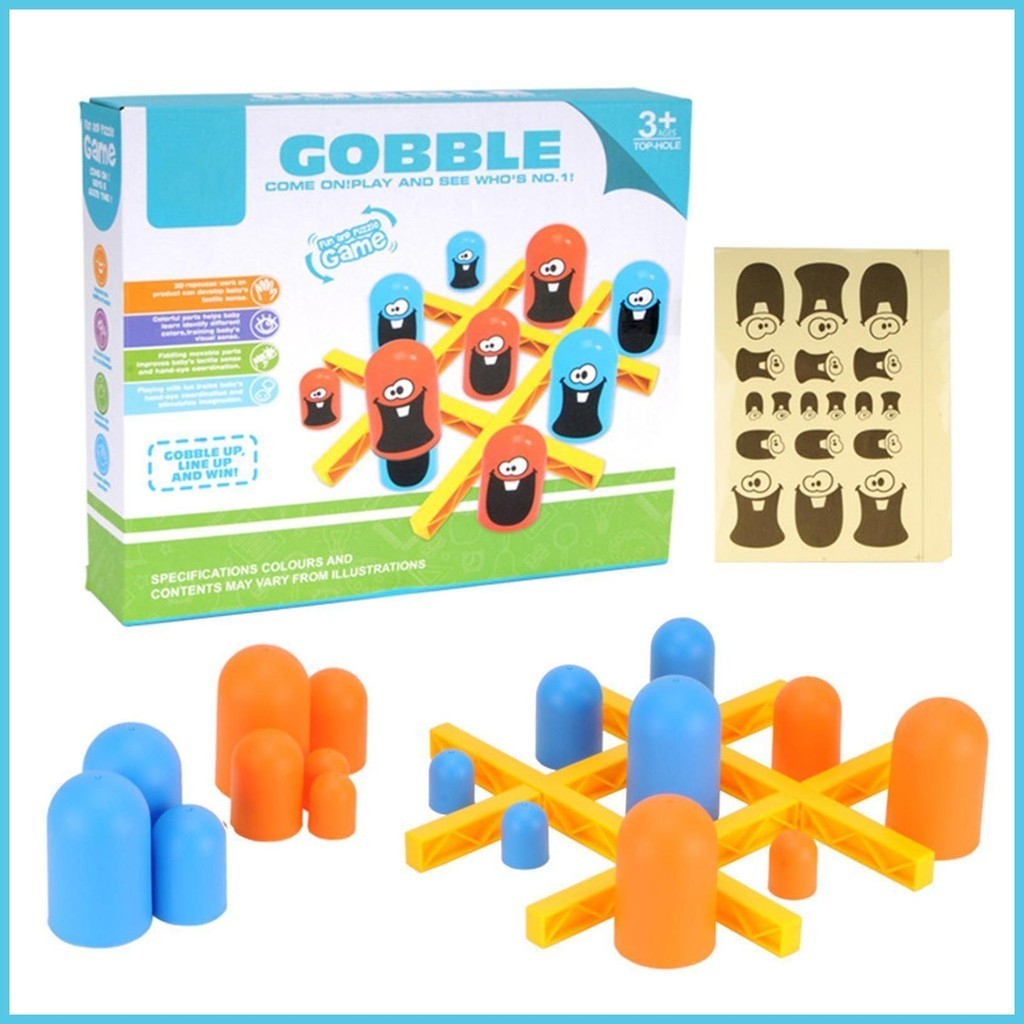 Big Eat Small Tic-Tac-Toe เกมกลยุทธ์การฝึกคิด การ์ตูนคลาสสิก ของเล่นเพื่อการศึกษา สําหรับเด็ก