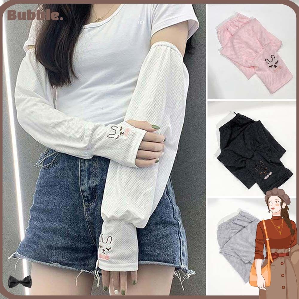 ปลอกแขน ป้องกันรังสียูวี ลายกระต่ายน่ารัก สําหรับกลางแจ้ง