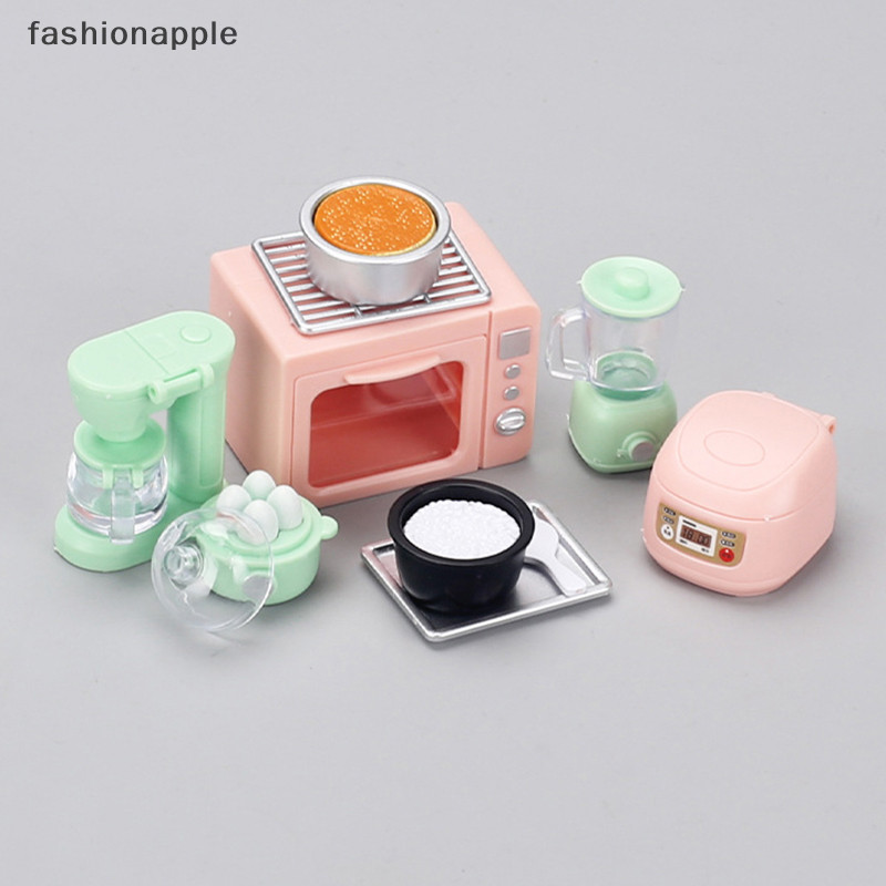 [fashionapple] หม้อหุงข้าว ขนาดเล็ก เตาอบ คั้นน้ําผลไม้ ไข่ นึ่ง โมเดลบ้านตุ๊กตา เครื่องใช้ในครัวจิ๋ว สําหรับตุ๊กตา อุปกรณ์เสริม บ้านตุ๊กตา ของเล่น ใหม่ พร้อมส่ง