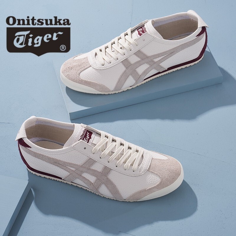 พร้อมส่ง Asics Onitsuka Tiger(authority) รองเท้ากีฬา รองเท้าวิ่งลําลอง ใส่สบาย สีขาว สไตล์เรโทร แฟชั่นคลาสสิก สําหรับผู้ชายและผู้หญิง MEXICO 66