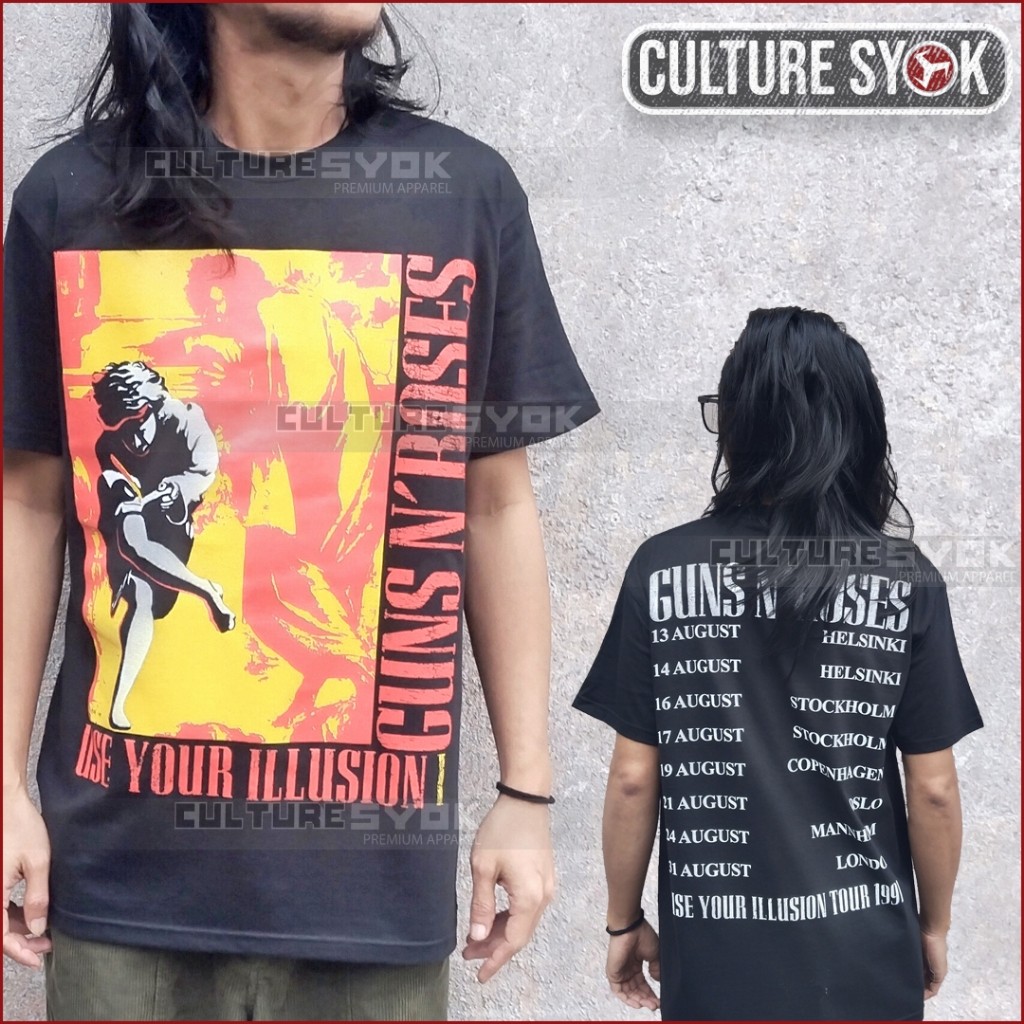 เสื้อยืด Guns and Roses Illusion Rock Band