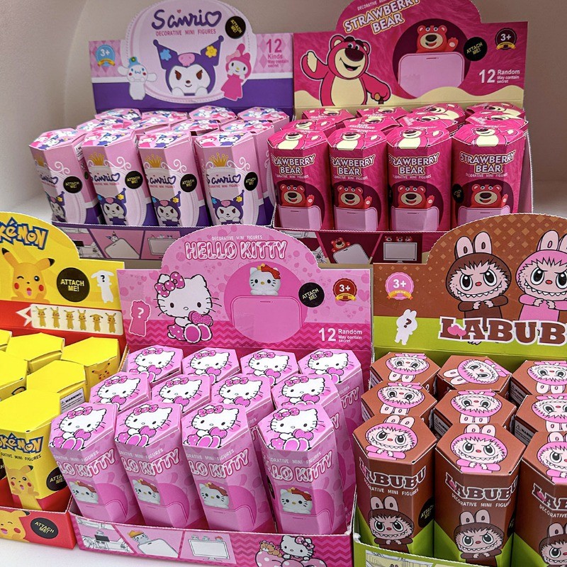 Sanrio Sonny Angel กล่องตาบอด Stitch Angel Kuromi Pikachu Crayon Shin Labub Surprise กล่องรูปคุณภาพสูงคริสต์มาสของขวัญของเล่น