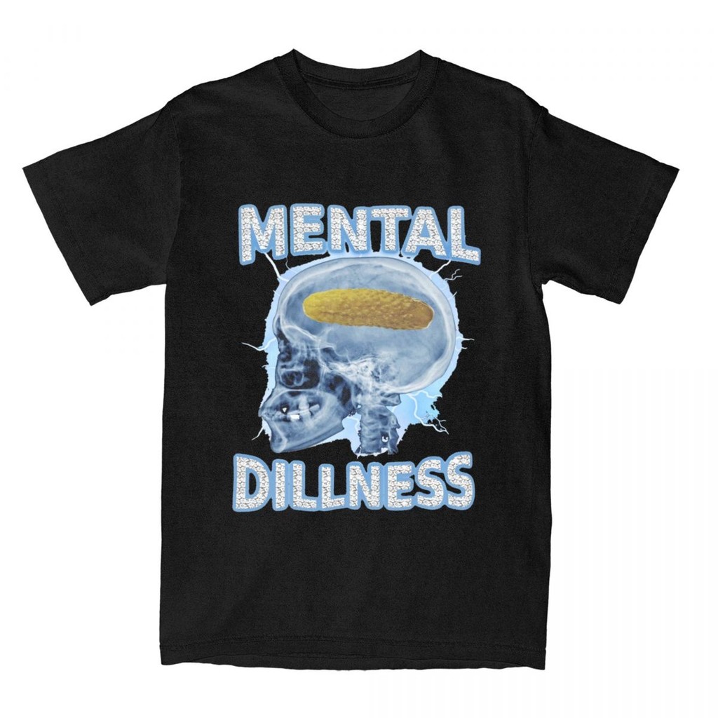 ผู้ชายผู้หญิงจิต Dillness ตลกสุขภาพจิต Skull Meme T เสื้อ Merch Dill ดอง Meme เสื้อผ้าบริสุทธิ์ Tee