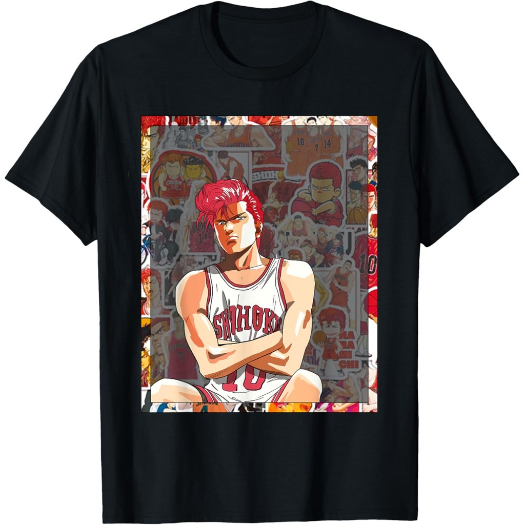 เสื้อยืดผ้าฝ้ายผู้ชาย Hanamichi Sakuragi เสื้อยืด Fast Shipping Streetwear ของขวัญเสื้อยืด 4XL , 5XL