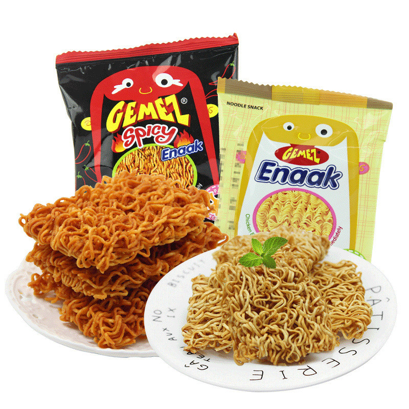 2025 ใหม่ นำเข้าจากอินโดนีเซีย Gemez Enaak รสไก่ บะหมี่กรอบ 16g อาหารว่าง 2.19