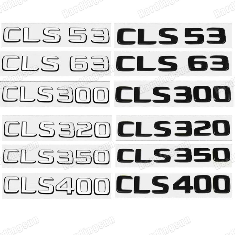 ใหม่ ABS สําหรับ Mercedes Benz CLS220 CLS250 CLS300 CLS320 CLS350 CLS63 CLS400 CLS53 CLS200 CLS450 CLS500 CLS550 ตัวอักษรรถด้านหลังป้ายสัญลักษณ์สติกเกอร์