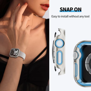 เคสป้องกันหน้าจอ PC แบบไม่มีฟิล์ม for Apple Watch Series 11 10 9 8 7 42มม 46มม 41 45มม IWatch Ultra/SE 3 2 49มม 40 38มม