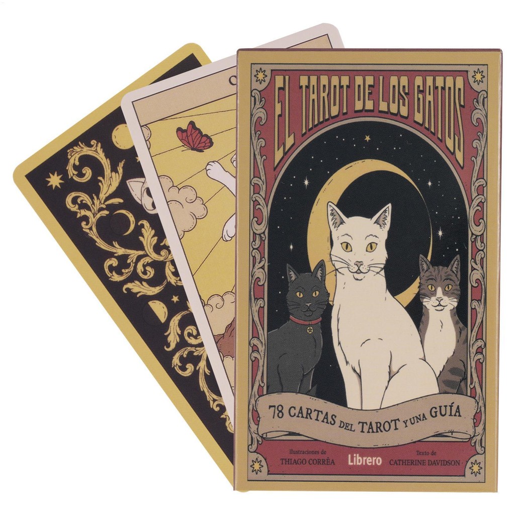 แมว Rule Earth Tarot Deck Fortune-Telling การ์ดเกมความบันเทิง Oracle Deck สําหรับผู้เริ่มต้นรุ่นสเปน verasath