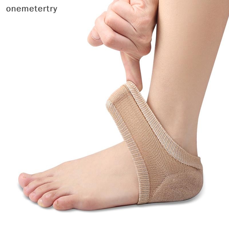 Onem เจลซิลิโคนส้นเท้า Protector แขนส้นแผ่นส้นถ้วย Plantar Fasciitis สนับสนุนฟุต Care Skin Repair Cushion ถุงเท้าครึ่งหลา n