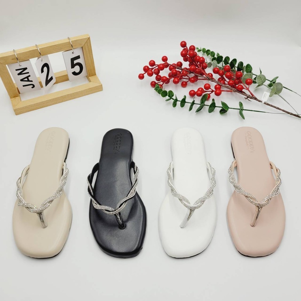 รองเท้าแตะแบบหนีบ สายแต่งเพชร (36-44) (แนะนำเพิ่ม 1 ไซส์) รุ่น GA3211