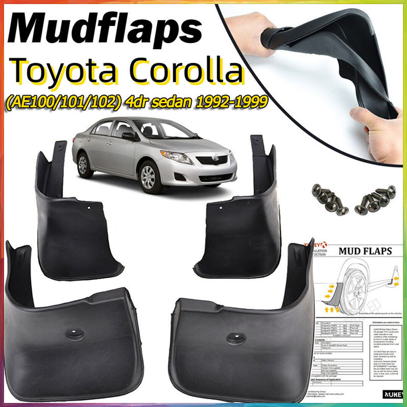 【COD】บังโคลนกันสาดสําหรับ toyota corolla sedan E100 AE100 AE102 AE101