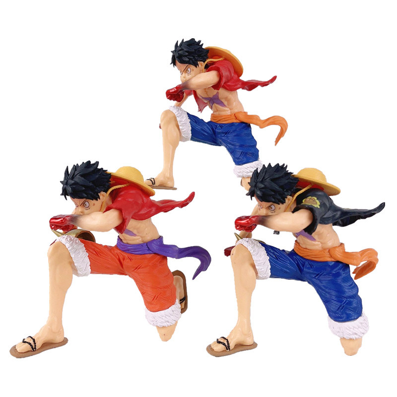 โมเดลฟิกเกอร์ PVC รูปปั้นลูฟี่ One Piece Monkey D Luffy Gear 2 Wano Country ขนาด 12 ซม. ของเล่นสําหรับเด็ก
