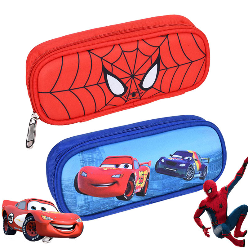 กระเป๋าดินสอ ลายรถสายฟ้า McQueen Spiderman เหมาะกับของขวัญวันเกิด เครื่องเขียน สําหรับเด็กนักเรียน สํานักงาน