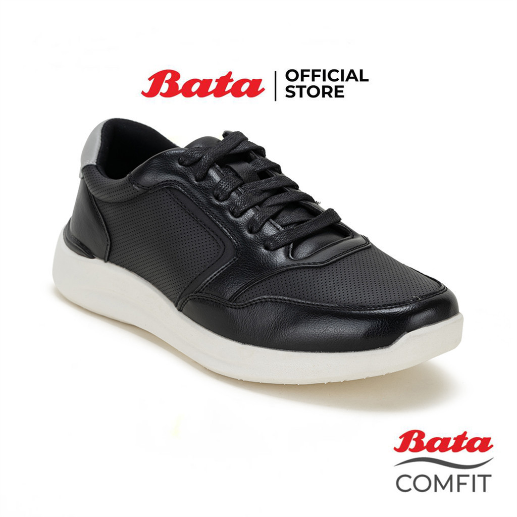 Bata บาจา Comfit รองเท้าลำลองเพื่อสุขภาพ แบบผูกเชือก พร้อมเทคโนโลยี Cushion รองรับน้ำหนักเท้า สำหรับผู้ชาย รุ่น LOTUS สีขาว 8211323 สีดำ 8216323