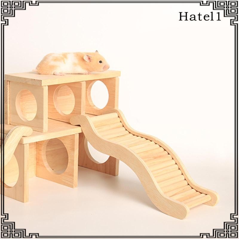 [Hatel] ของเล่นบันไดไม้ แบบพกพา สําหรับสัตว์เลี้ยง หนูแฮมสเตอร์