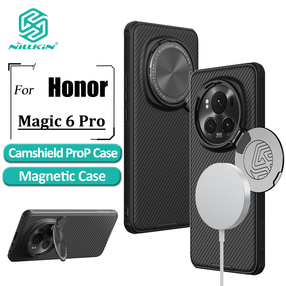 Nillkin CamShield ProP เคสโทรศัพท์ แม่เหล็ก สําหรับ Honor Magic6 Pro / Honor Magic 6 Pro เคสกล้อง ฝาพับ PC แข็ง + TPU กันกระแทก ฝาหลัง