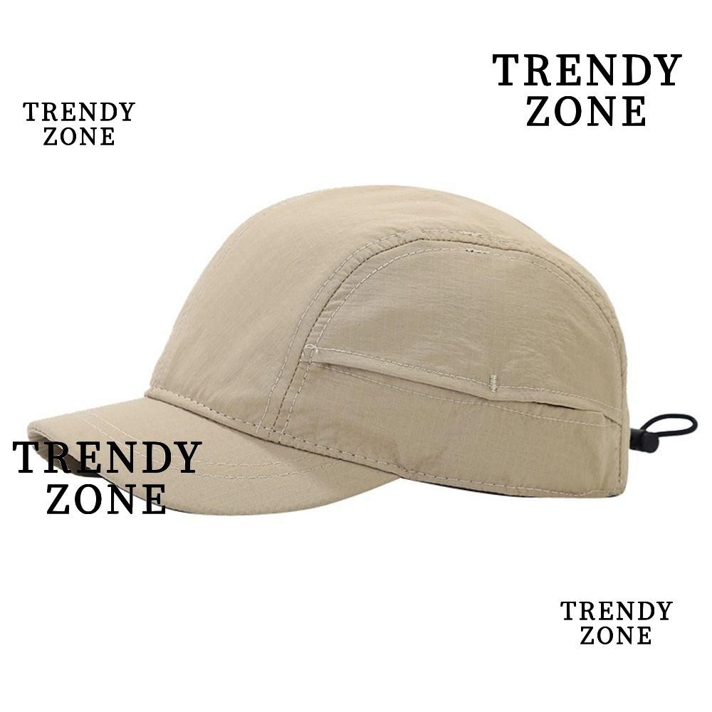 Trendyzone หมวกเบสบอล ผ้าฝ้าย กันแดด ปรับขนาดได้ แห้งเร็ว แฟชั่นสําหรับผู้ชาย และผู้หญิง